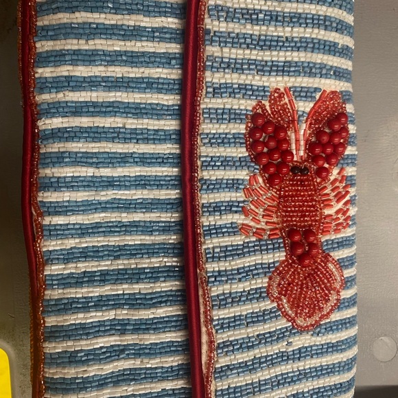 Striped Blue and Red Lobster Handbag - Picture 4 of 8